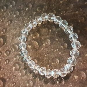 Glass Faceted Stretch Bracelet